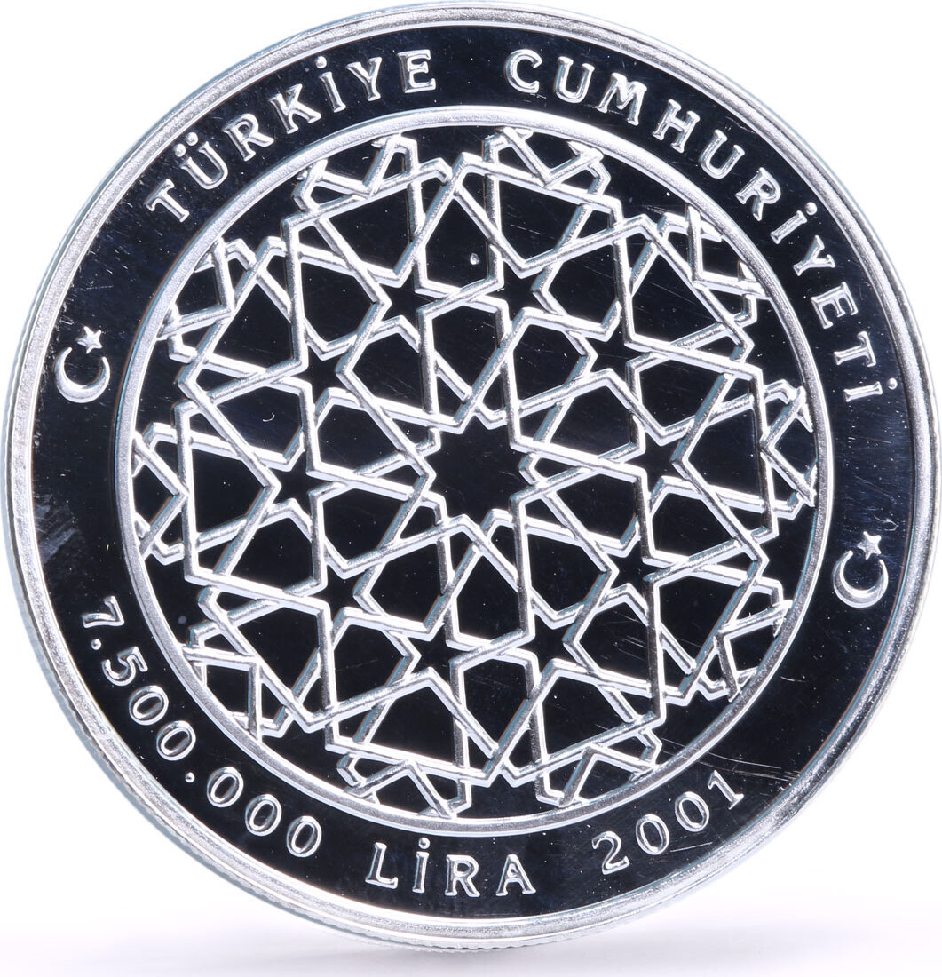Turkey 7500000 lira Architect Mimar Sinan Architecture Art silver