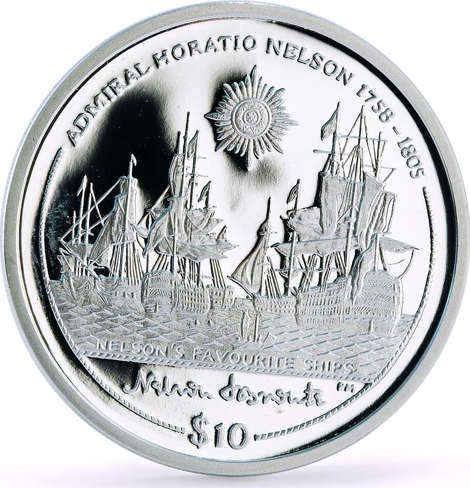 外国銀貨　英領バージン諸島10D銀貨　2012年 Virgin Islands (British) British Virgin Islands 10 dollars Admiral