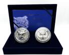 Ivory Coast 5000 Francs 2021 OWL Edition Signature 2 x 5 oz Silver Coins Set