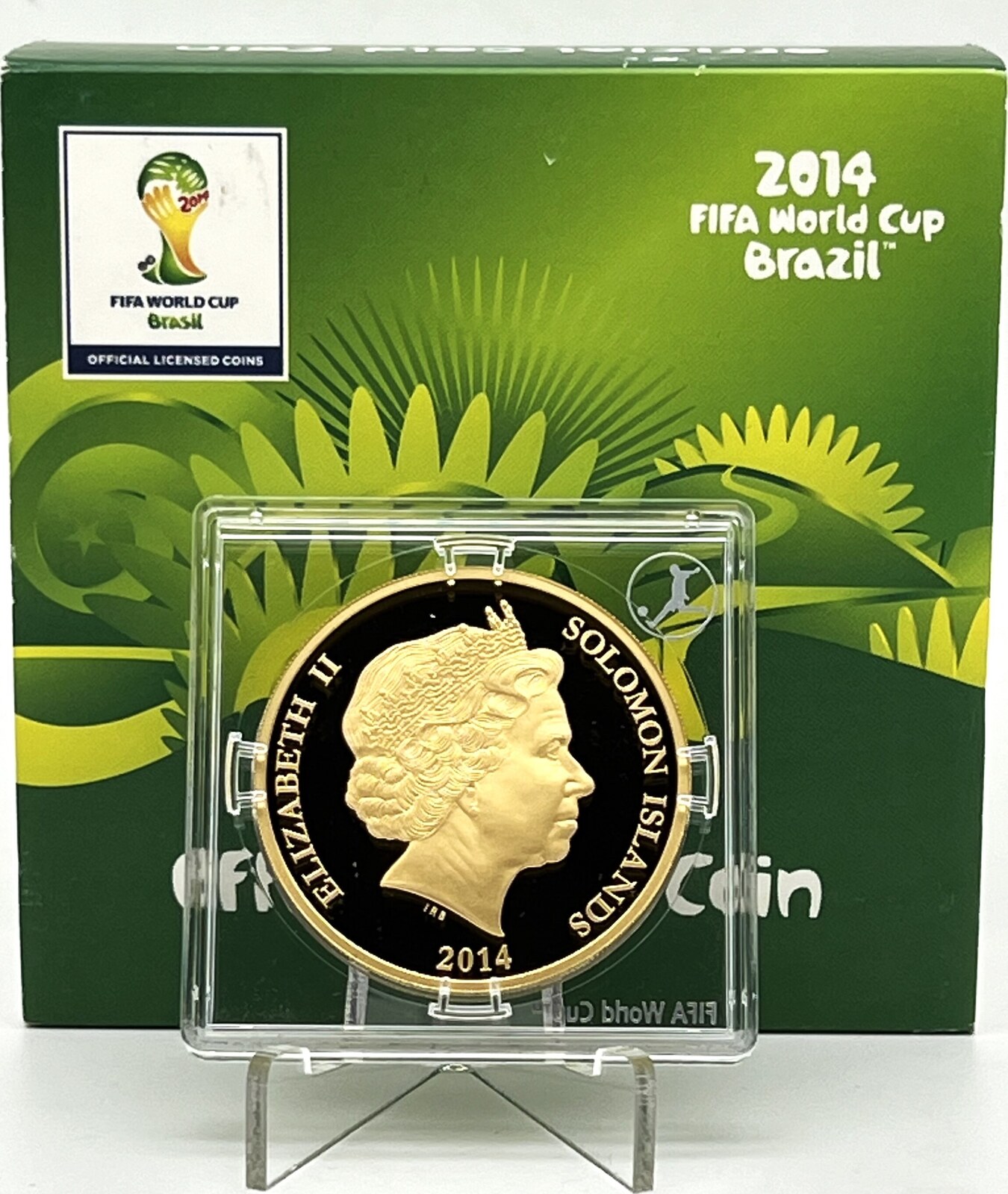 Solomon Islands 100$ 2014 FIFA World Cup Brazil Malachite Stones 1