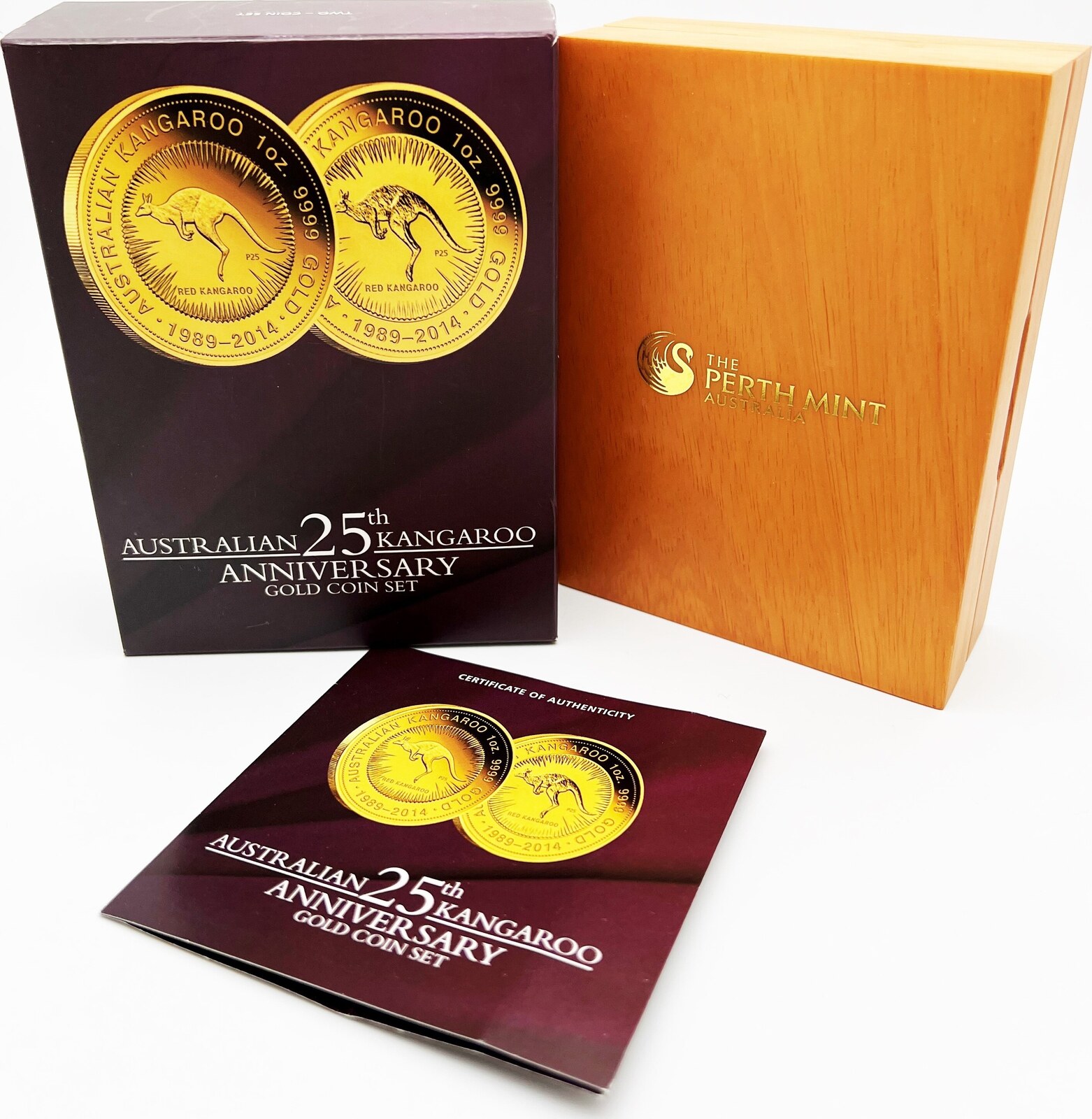 Australia 2014 2 X 100 25th Kangaroo 2 X 1 Oz Gold Coin Perth Mint australia-2014-2-x-100-25th-kangaroo-2-x-1-oz-gold-coin-perth-mint