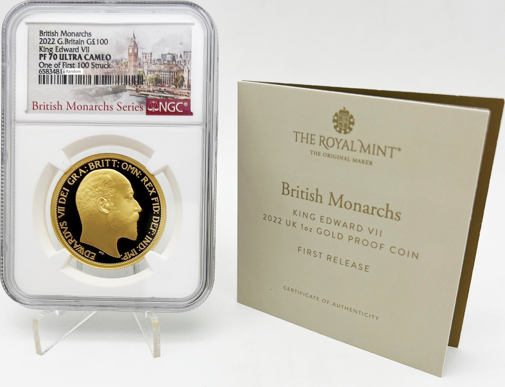NGC PF70 1オンス 金貨 ローリングストーンズ ロイヤルミント イギリス Great Britain UK 2022 100 Pounds British Monarchs King Edward VII