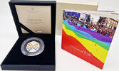 Great Britain 50p Great Britain 2022 50p 50 Years of Pride LGBTQ+ Silver Proof Coloured Coin -