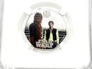 Great Britain 50 Pence STAR WARS Han Solo & Chewbacca Silver Proof Colour Coin NGC PF70 -