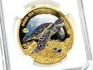 Niue Endangered and Extinct GREEN SEA TURTLE 1 oz Gold Coin NGC PF70 -