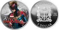 Fiji 1$ Marvel Comics CAPTAIN MARVEL 1 oz Silver Proof Coin -
