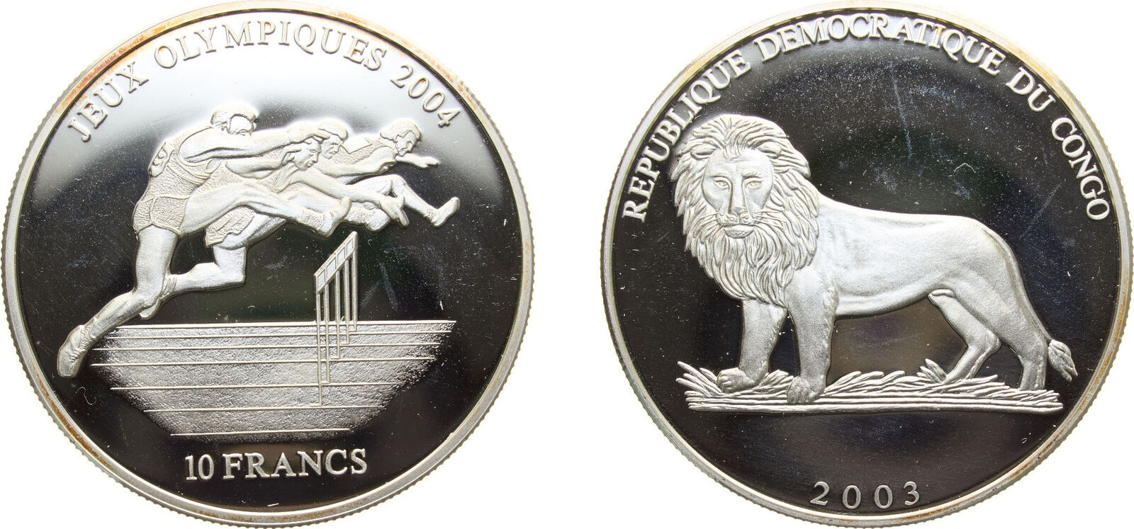 Democratic Republic of the Congo 2000 10 Francs (Olympic Games 2004 ...