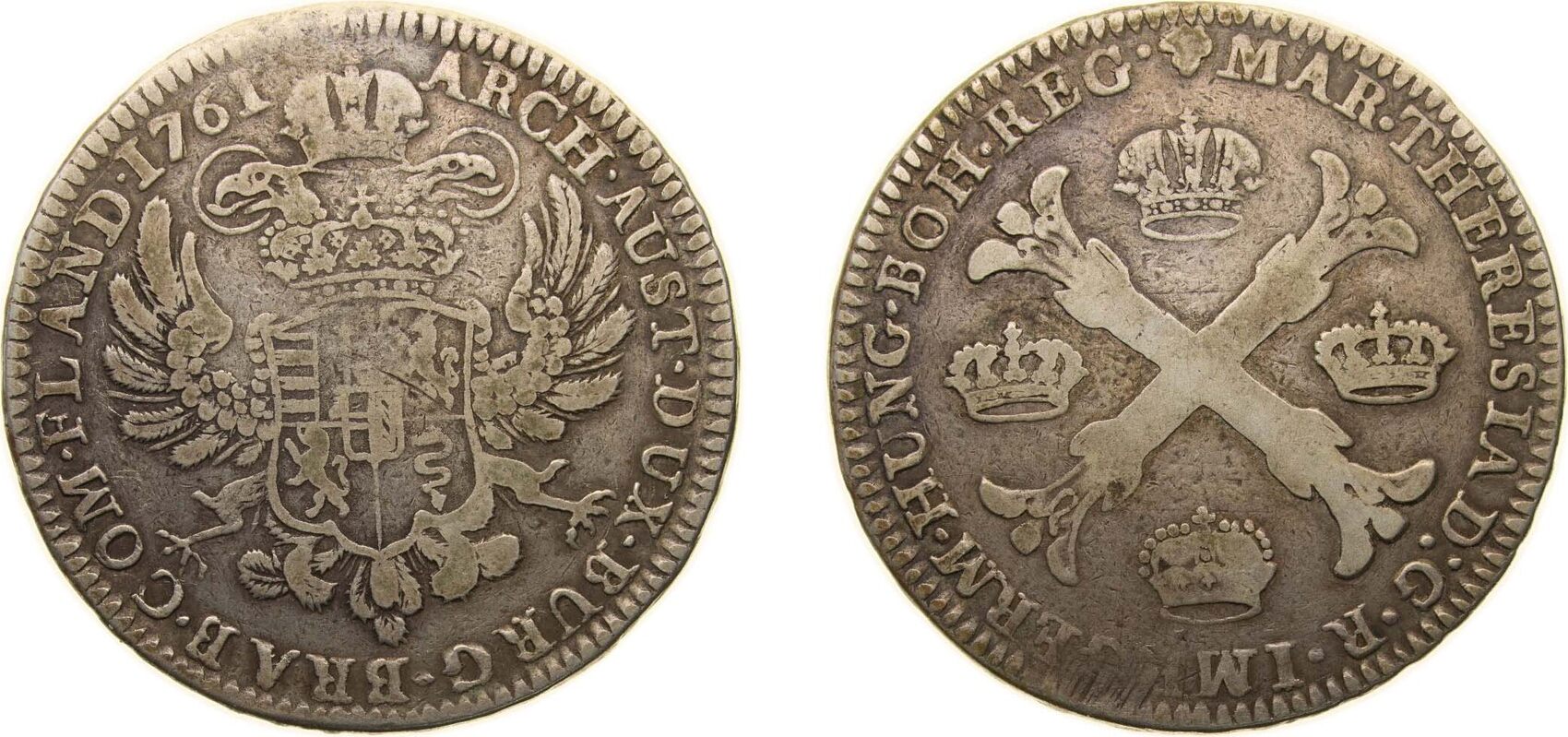 1 Couronne 1761 Brussels Mint Belgium Austrian Netherlands Possession ...