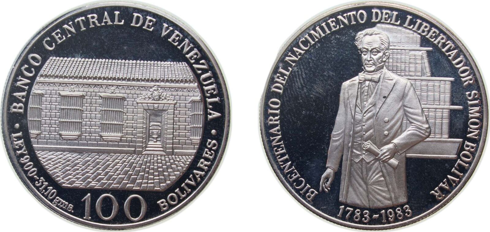 1983 VDM Metals Mint Venezuela Fourth Republic 1983 100 Bolívares ...