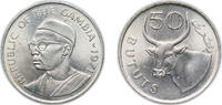 The Gambia 50 Bututs The Gambia Republic 1971 50 Bututs Copper-nickel Royal Mint (Tower Hill) (1700000) 11.31g BU KM 12 Schön 12 -