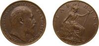 Great Britain 1 Farthing Great Britain United Kingdom 1908 1 Farthing - Edward VII Bronze Royal Mint (Tower Hill) (4264900) 2.83g XF KM 792 Sp 3992 -