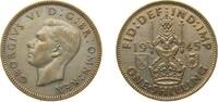 Great Britain 1 Shilling Great Britain United Kingdom 1945 1 Shilling - George VI (Scottish crest; with 'IND:IMP') Silver (.500) (15106200) 5.66g XF KM 8 -