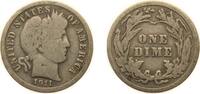 United States 1 Dime United States Federal republic 1911 1 Dime Barber Dime Silver (.900) (.100 copper) Philadelphia Mint (18870000) 2.5g VF KM 113 -