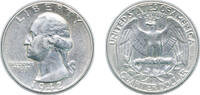 United States ¼ Dollar United States Federal republic 1942 ¼ Dollar Washington Silver Quarter Silver (.900) (102117123) 6.25g XF KM 164 Schön 168 -