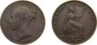 Great Britain 1 Farthing Great Britain United Kingdom 1843 1 Farthing - Victoria (1st portrait) Copper (4085700) 4.7g VF KM 725 Sp 3950 -