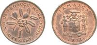 Jamaica 1 Cent Jamaica Commonwealth 1971 1 Cent (Wide legend) Bronze Royal Mint (5625000) 4.15g XF KM 45 -