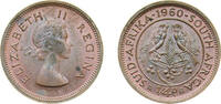 South Africa ¼ Penny South Africa Union 1960 ¼ Penny - Elizabeth II (1st portrait) Bronze Pretoria Mint 2.83g UNC KM 44 -