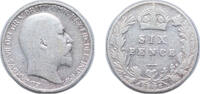 Great Britain 6 Pence Great Britain United Kingdom 1906 6 Pence - Edward VII Silver (.925) (7641100) 2.8g VF KM 799 Sp 3983 -