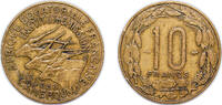 French Equatorial Africa 10 Francs French Equatorial Africa French colonies Federation 1958 10 Francs Aluminium bronze Paris Mint (25000000) 4g VF KM 11 Lec 29 -