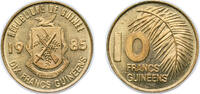 Guinea 10 Francs Guinéens Guinea Republic 1985 10 Francs Guinéens Brass clad steel 2.95g BU KM 52 Schön 55 -