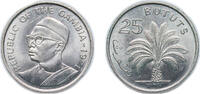 The Gambia 25 Bututs The Gambia Republic 1971 25 Bututs Copper-nickel Royal Mint (3040000) 5.75g UNC KM 11 Schön 11 -