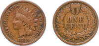 United States 1 Cent United States Federal republic 1881 1 Cent Indian Head Cent Bronze (39208000) 3.11g VF KM 90a Schön 117a -