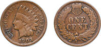 United States 1 Cent United States Federal republic 1903 1 Cent Indian Head Cent Bronze Philadelphia Mint (85092703) 3.11g VF KM 90a Schön 117a -