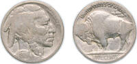United States 5 Cents United States Federal republic 1924 5 Cents Buffalo Nickel (flat ground) Copper-nickel (21620000) 5g VF KM 134 Schön 132 -