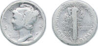United States 1 Dime United States Federal republic 1926 1 Dime Mercury Dime Silver (.900) (32160000) 2.5g F KM 140 Schön 133 -