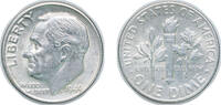 United States 1 Dime United States Federal republic 1949 D 1 Dime Roosevelt Silver Dime Silver (.900) (26000000) 2.5g AU KM 195 Schön 197 -