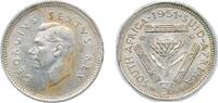 South Africa 3 Pence South Africa 1951 3 Pence - George VI Silver (.500) (6325388) 1.41g UNC KM 35.2 Hern S150-151 -