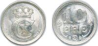 Denmark 10 Øre Denmark 1919 HCN♥;GJ 10 Øre - Christian X Billon (.400 silver) (10184000) 1.46g UNC KM 818 -