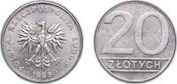 Poland 20 Zlotys Poland People's Republic 1989 MW 20 Zlotys (small type) Copper-nickel Mint of Poland (95974000) 5.8g UNC Y 153.2 ParM 255 Schön -