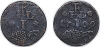 Austria 1 Kreuzer Austria Bishopric of Salzburg Holy Roman Empire 1709 1 Kreuzers (Wine Mark) Very Rare Copper 1.37g VF -