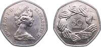 Great Britain 50 Pence Great Britain United Kingdom 1973 50 Pence - Elizabeth II (2nd portrait; Entry into EEC) Copper-nickel (89775000) 13.55g AU KM 9 -