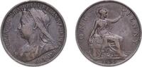Great Britain 1 Penny Great Britain United Kingdom 1899 1 Penny - Victoria (3rd portrait) Bronze (26441000) 9.57g XF KM 790 Sp 3961 -