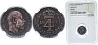 Great Britain 4 Pence Great Britain United Kingdom 1902 4 Pence - Edward VII (Maundy issues) Silver (.925) Royal Mint (Tower Hill) (10000) 1.9g NGC AU -