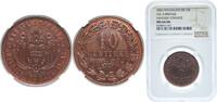 Madagascar 10 Centimes Madagascar French colony 1883 10 Centimes - Ranavalona III (Essai) Bronze 10g NGC MS 64 BN LEC-5 -