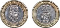 Jamaica 20 Dollars Jamaica 2001 20 Dollars (Non-magnetic) Bimetallic: copper-nickel centre in nickel brass ring Royal Mint 7.8g UNC KM 182 -