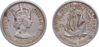 Eastern Caribbean States 25 Cents Eastern Caribbean States 1959 25 Cents - Elizabeth II (1st portrait) Copper-nickel (75% Copper, 25% Nickel) (1000000) 6.48g VF K -
