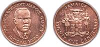 Jamaica 25 Cents Jamaica British colony 1996 25 Cents Copper plated steel Royal Mint 3.6g UNC KM 167 Schön 127 -