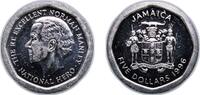 Jamaica 5 Dollars Jamaica British colony 1996 5 Dollars Nickel plated steel Royal Mint 4.3g UNC KM 163 Schön 129 -