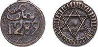 Morocco 4 Falus Morocco AH1289 4 Falus - Sidi Mohammed IV (2nd Standard; Fes) Bronze 9.2g XF C 166.1 -