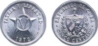 Cuba 5 Centavos Cuba Second Republic 1972 5 Centavos (Patria y Libertad) Aluminium (aluminium 97.15%, magnesium 2.5%, manganese 0.35%) Havana Mi -