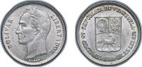 Venezuela 50 Centimos Venezuela Fourth Republic 1954 50 Céntimos Silver (.835) (Copper .165) (15000000) 2.58g UNC Y 36 NCV mv50cts-aa -