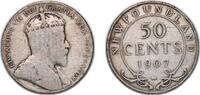 Canada 50 Cents Canada Newfoundland 1907 50 Cents - Edward VII Silver (.925) (.925 silver .075 copper) Royal Mint (Tower Hill) (100000) 11.38g V -