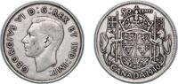Canada 50 Cents Canada Commonwealth 1940 50 Cents - George VI (with IND:IMP:) Silver (.800) (.800 silver .200 copper) Royal Canadian Mint of Ott -
