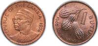 The Gambia 1 Butut The Gambia Republic 1974 1 Butut (FAO) Bronze (97% Copper, 2.5% Zinc, 0.5% Tin) Royal Mint (26062000) 1.8g UNC KM 14 Schön 14 -