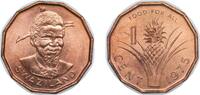 Eswatini 1 Cent Eswatini Kingdom of Swaziland (1968-2018) 1975 1 Cent - Sobhuza II (FAO) Bronze (97% Copper, 0.5% Tin, 2.5% Zinc) Royal Mint (25 -