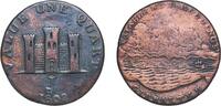 Gibraltar 1 Quart Gibraltar British Overseas Territory 1802 1 Quart (Robert Keeling) Copper 4.1g VF KM Tn1 Lyall 1231 Pr 20 -
